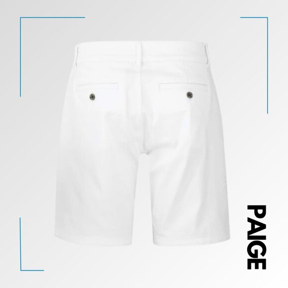 PAIGE Men's Thompson Cotton Flat-Front Shorts - 33 - Picture 5 of 13